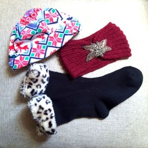 Winter Hat, Headband and Sox